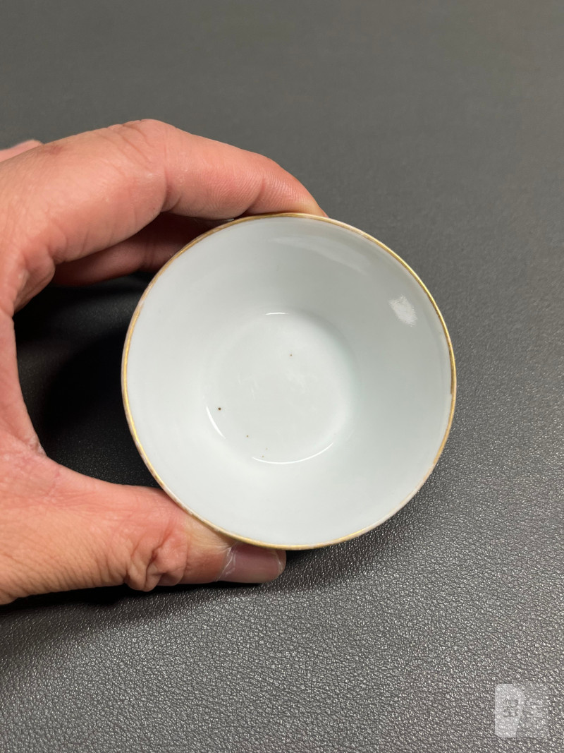 清同治  矾红彩洪福齐天纹套杯 - 图27